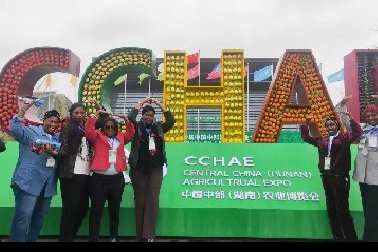 冈比亚第一夫人办公室成员在湘参加2019中部博览会：这里应有尽有！